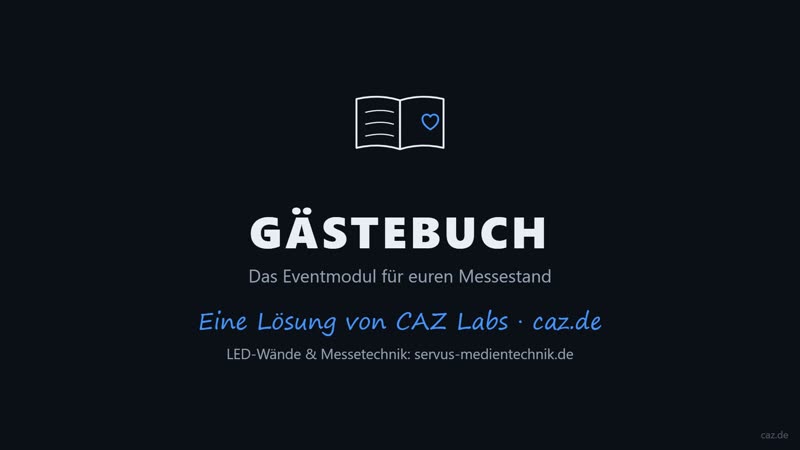 Digitales Gästebuch – digitales Eventmodul auf der LED-Wand