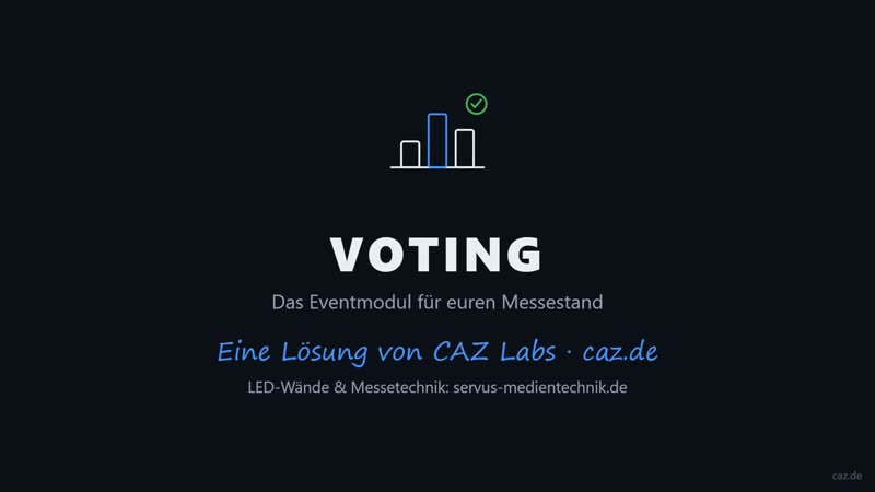 Live-Voting – digitales Eventmodul auf der LED-Wand