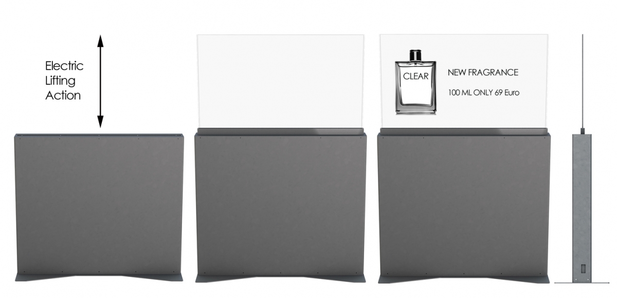 Transparentes OLED Pop-Up Display