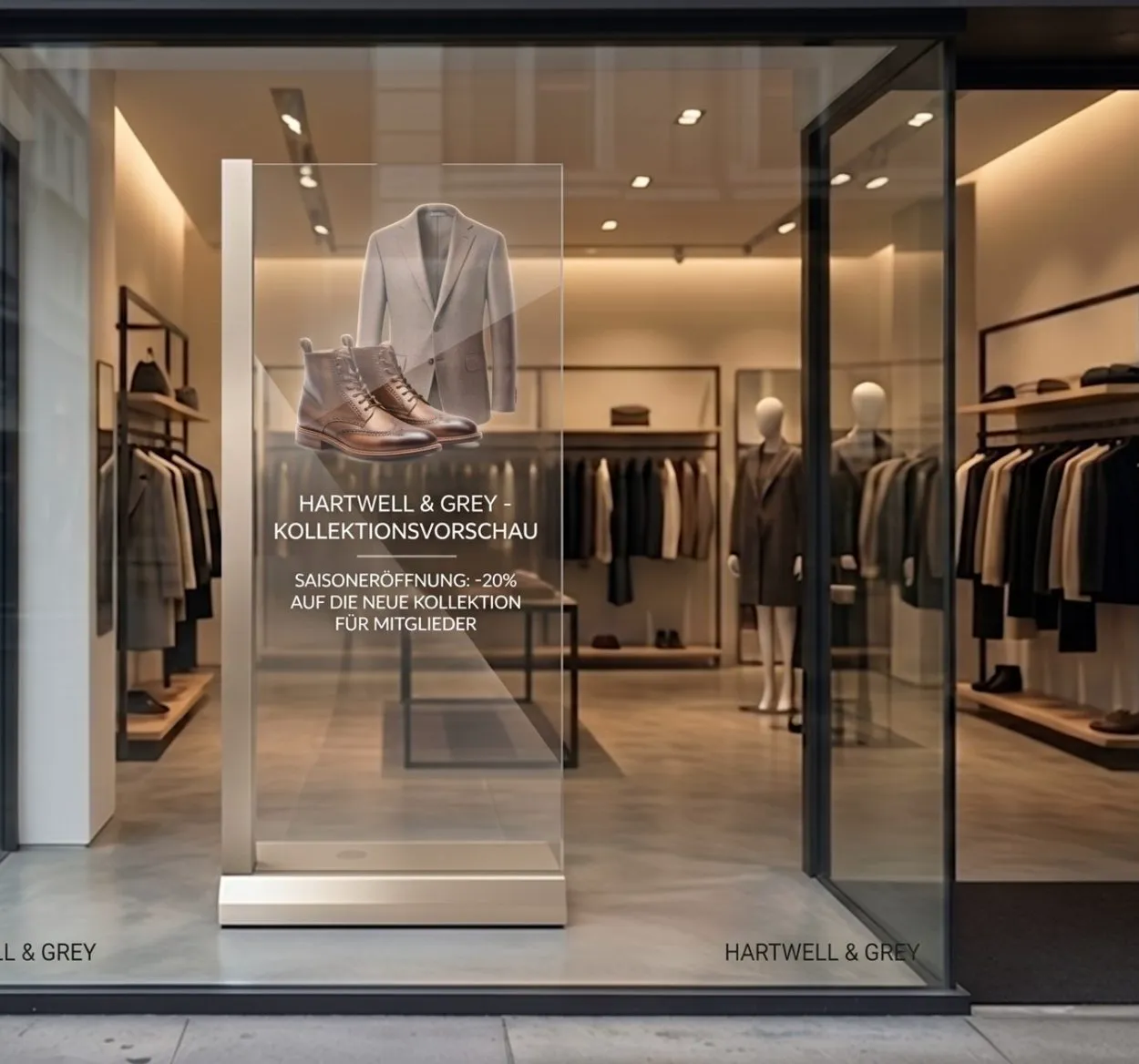 Schaufenster: OLED-Display 55″ Hochformat im Einsatz